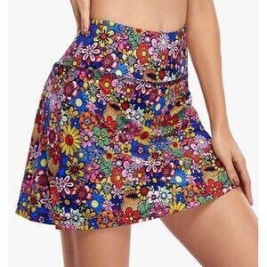 Fulbelle Women 2XL Pull On Pickleball Tennis Skort Skirt w/ Shorts Pockets